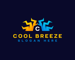 Heating Cooling Refrigeration logo design