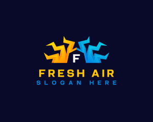 Heating Cooling Refrigeration logo design