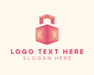 3D Home Package Delivery logo design