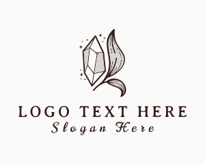 Brown - Luxury Organic Crystal logo design