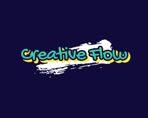 Freestyle - Neon Graffiti Paint logo design