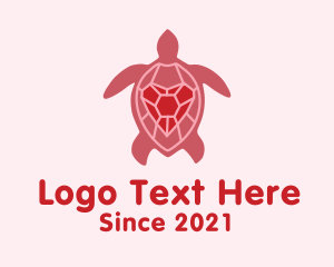 Gem - Heart Shell Turtle logo design