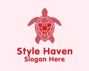 Heart Shell Turtle Logo