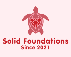 Animal Conservation - Heart Shell Turtle logo design