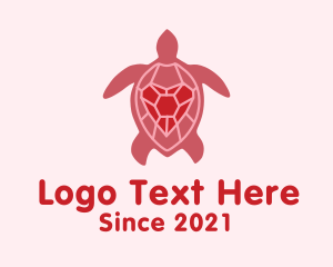 Shell - Heart Shell Turtle logo design