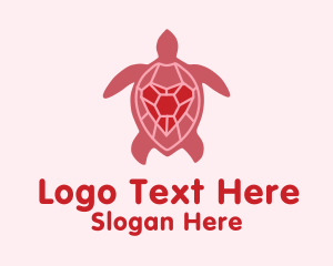 Heart Shell Turtle Logo