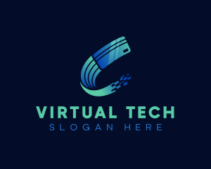 Virtual - Digital Credit Card logo design