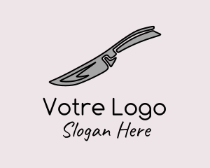 Gray Kitchen Knife  Logo