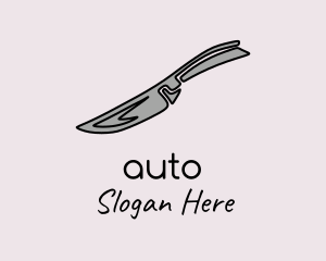 Gray Kitchen Knife  Logo
