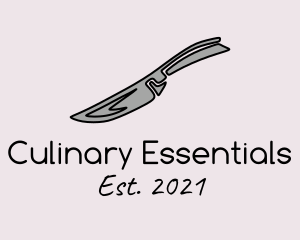 Gray Kitchen Knife  logo design