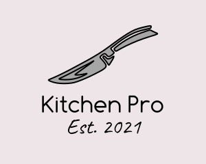 Cookware - Gray Kitchen Knife logo design
