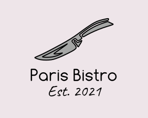 Gray Kitchen Knife  logo design