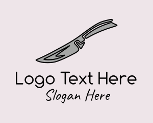 Gray Kitchen Knife  Logo