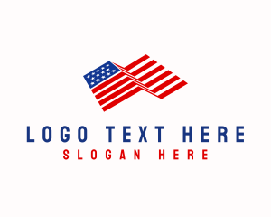 Country - American Flag Heritage logo design