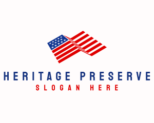 American Flag Heritage logo design