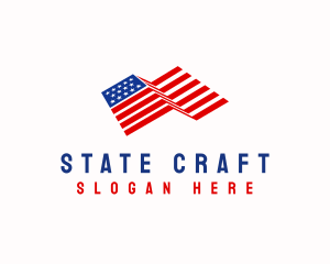 State - American Flag Heritage logo design