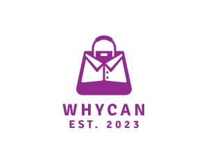Online Shop - Purple Collar Bag logo design