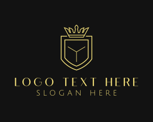 Deluxe - Deluxe Shield Crown logo design