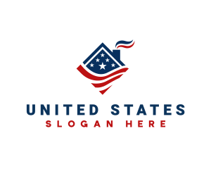 States - Patriotic Residential House logo design