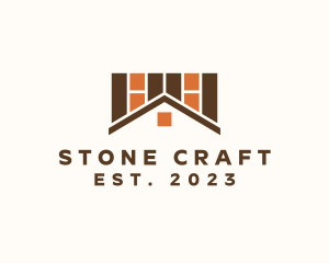 Home Brick Flooring logo design