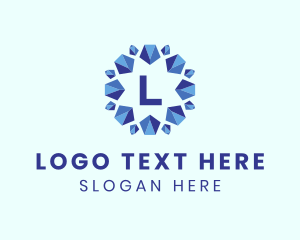 Insurance - Crystal Flower Pattern logo design