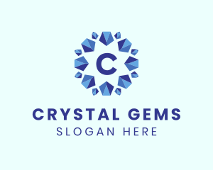 Crystal Flower Pattern logo design