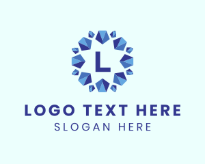 Crystal - Crystal Flower Pattern logo design