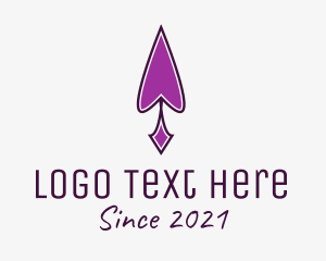 Ethnic - Purple Spades Spearhead logo design