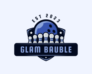 Bowling Varsity Team logo design