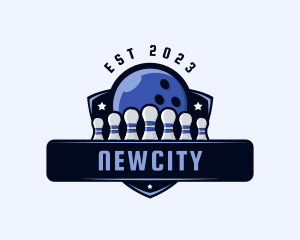 Bowling Varsity Team logo design