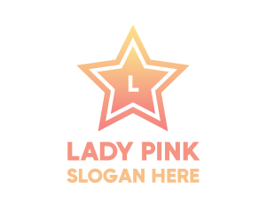 Pink Gradient Star logo design
