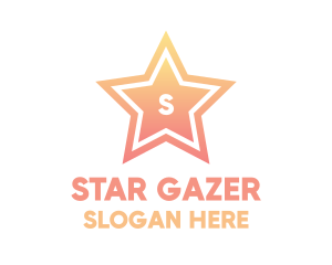 Pink Gradient Star logo design