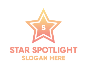 Pink Gradient Star logo design