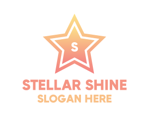 Pink Gradient Star logo design