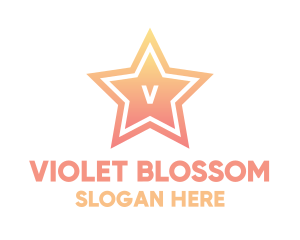 Pink Gradient Star logo design