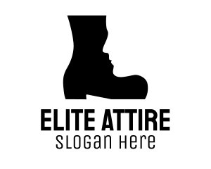 Uniform - Boot Face Silhouette logo design
