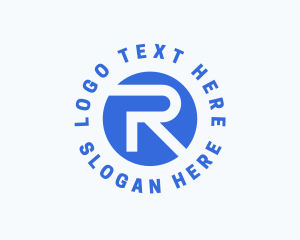 Letter R - Multimedia Software Tech logo design