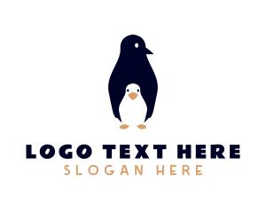 Nestling - Wild Penguin Zoo logo design