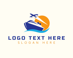 Explore - Cruise Plane Travel logo design