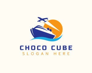 Cruise Plane Travel Logo