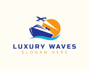 Cruise Plane Travel logo design