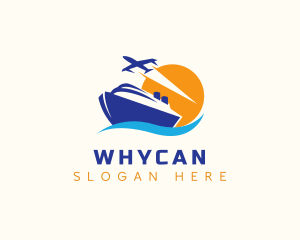 Tour Guide - Cruise Plane Travel logo design