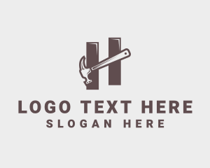 Worker - Carpentry Hammer Renovation logo design