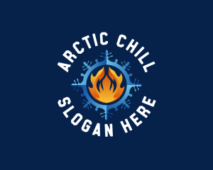 Hot Cold Refrigeration logo design