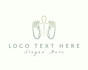 Healing Spa - Body Massage Hands logo design