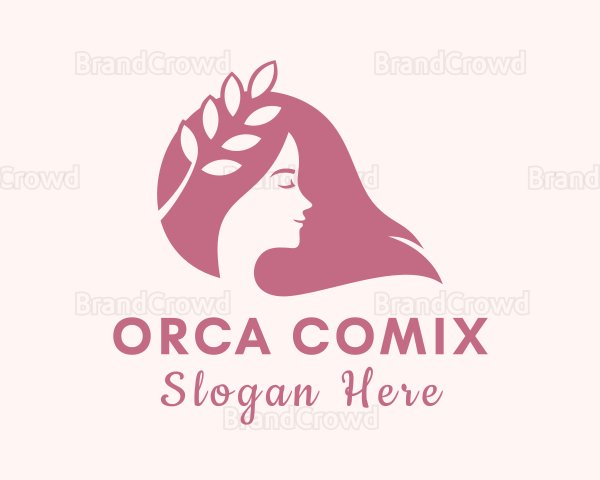 Beauty Leaf Woman Logo