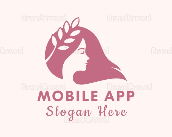 Beauty Leaf Woman Logo