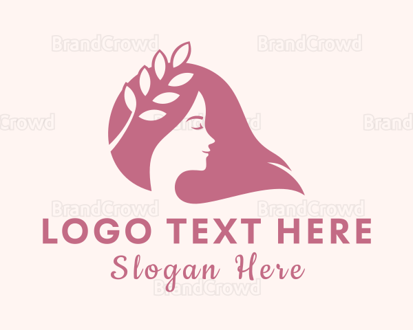 Beauty Leaf Woman Logo