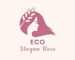 Beauty Leaf Woman  Logo