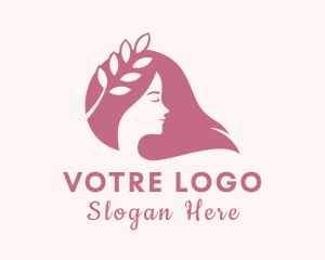 Beauty Leaf Woman  Logo